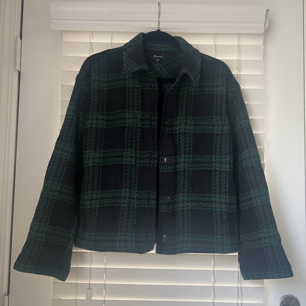 Madewell Flannel Boxy Shirt Jacket in Plaid - S